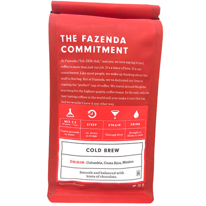 Fazenda Cold Brew Blend Medium Roast Coffee - Back Picture